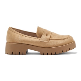 Goodin Loafers i beige i ruskind til kvinder
