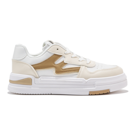 Hvide og beige platformssneakers
