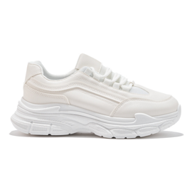Hvide damesneakers
