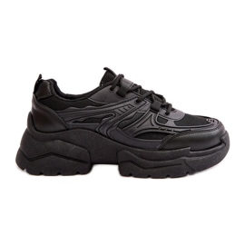 Sneakers til kvinder med chunky sål, sorte Lerista sportssko