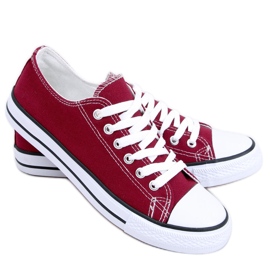 Basic Wine klassiske damesneakers rød