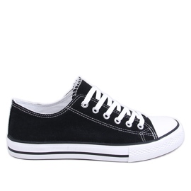 Basic sorte klassiske sneakers til kvinder