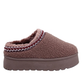 Korte snestøvler med Lamb Khaki brun