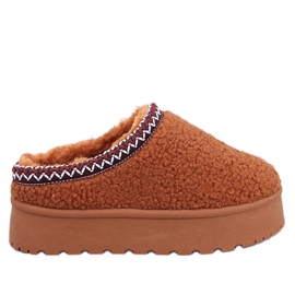 Korte snestøvler med Lamb Camel brun