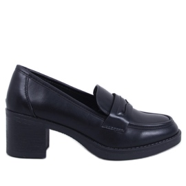 Ramona Black højhælede loafers sort