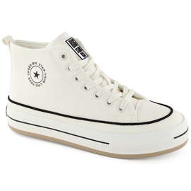 Platformsneakers til kvinder, let isolerede, hvide Big Star OO274061