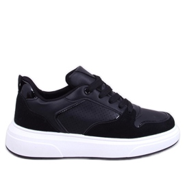 Restante Black højsålede sneakers sort