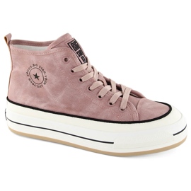 Dame high-top sneakers, let isolerede, pink Big Star OO274068 lyserød