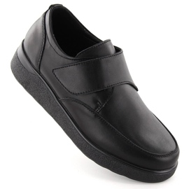Dame lædersko med velcro, sort, T.Sokolski J24-441