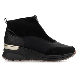 Sorte sneakersstøvler til kvinder Rieker N6361-00