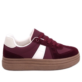 Belmont Wine højsålede sneakers rød