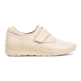 WASAK Dame lædersneakers 0539W, creme beige