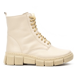 WASAK Dame vinter læderstøvler 0660W ecru beige