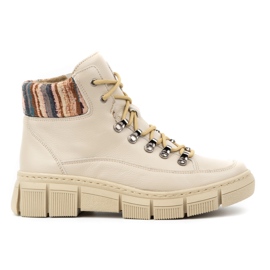 WASAK Dame ankelstøvler i læder 0698W, beige
