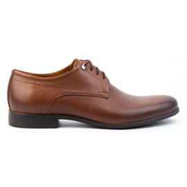 Kampol Formelle mænds sko, elegante læder hjemmesko 334KAM, brun