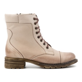 Olivier Dame læderstøvler, isolerede vinterstøvler, 226BB, beige