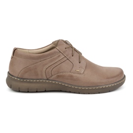 Olivier Dame lædersko 0819, mørk beige