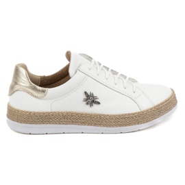 Olivier Dame lædersko Style 1190 hvide sneakers