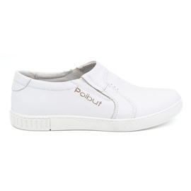 Polbut Herre slip-on sko 334/2 hvid