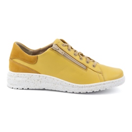 WASAK Dame lædersneakers 0720W gul