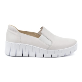 WASAK Dame lædersko, slip-on pumps 0721W, hvid