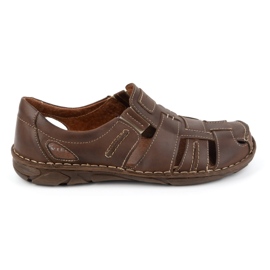 Olivier Herre sommer læder slip-on sko 902MP, brun