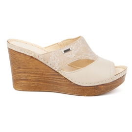 Olivier Damesandaler i læder 1127, beige