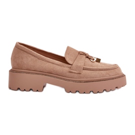 Dame Eco Ruskind Loafers Med Dekoration Beige Verindalle