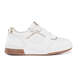 Platformsneakers i hvid og guld