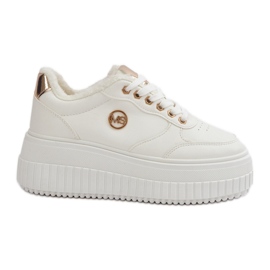 Isolerede sportssneakers til kvinder med chunky sål, hvid Ardiela