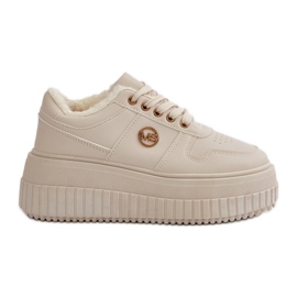 Isolerede sportssneakers til kvinder med chunky sål, Beige Verissha