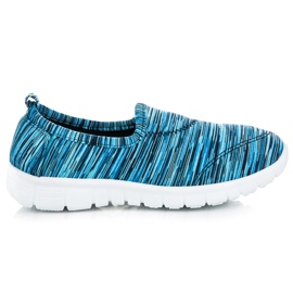 Mckeylor Slip-on sko med striber blå