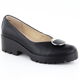 Sorte slip-on sko i læder til kvinder Filippo DP4569