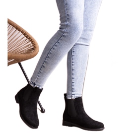 Sorte slip-on ankelstøvler fra Szamiran