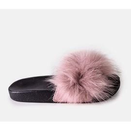 Pink flip-flops med pels fra Lolinna lyserød
