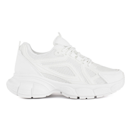 Hvide sneakers med tyk sål