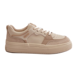 Lave sneakers til kvinder lavet af Eco-læder Big Star OO274029 Beige