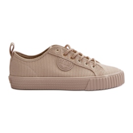 Damefløjlsisolerede sneakers Big Star OO274812 Hi-Poly System Beige