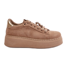 Beige Sneakers med Teddy Bear Vailina til kvinder