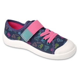 Befado børnetøfler 351Y035 marineblå og pink