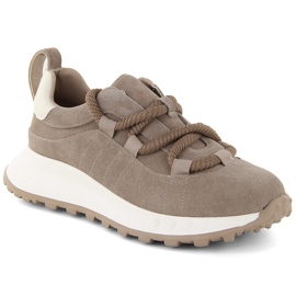 Sportssko i læder, beige, Artiker 54C1409