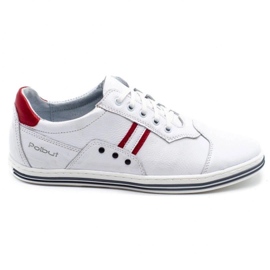 Polbut 1801L hvide casual herresko
