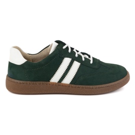 Olivier Dame lædersko, Style 1259 sneakers, grønne
