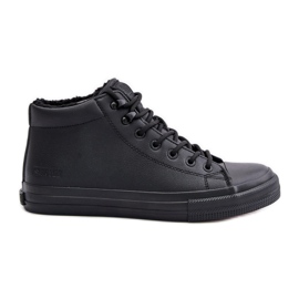 Isolerede mænds sneakers lavet af øko læder Big Star OO174607 Sort