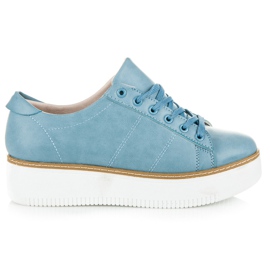 Vices Bundet sneakers på platformen blå