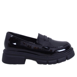 Gladieu Black patent loafers sort