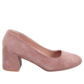 Fredette Khaki pumps med en behagelig hæl beige