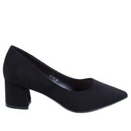 Farrin Black lavhælede pumps sort