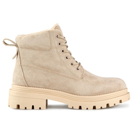 Klassiske beige ruskindssneakers til kvinder