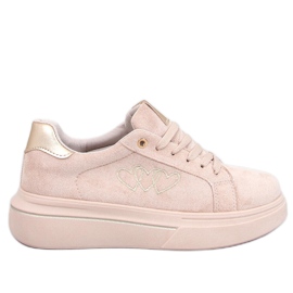 Pastel Akins Khaki damesneakers beige